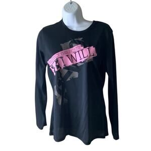 Under Armour Heatgear Shirt Womens SM Semi Fitted Long Sleeve Graphic Pullover